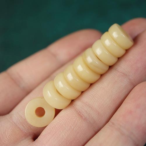 骨韵流光 12mm油润通透牦牛骨隔片，手串中的灵性点睛